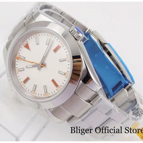 BLIGER Nologo Mechanical Men Wristwatch Business Style Sapphire Glass Polished MIYOTA Movement