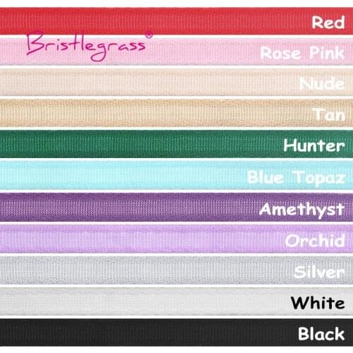BRISTLEGRASS Wholesale 50 Yard 3/8" 10mm Shiny Nylon Bra Strap Elastic Spandex Band Shoulder Tape Underwear Lingerie Sewing Trim