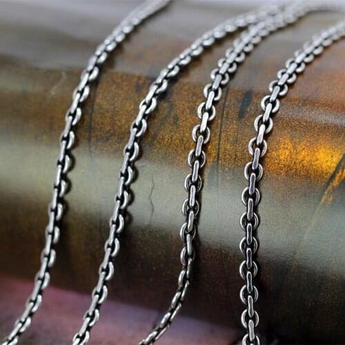 Silver items S925 pure silver ornaments Thai craft man O curb necklace restoring ancient ways New products listed