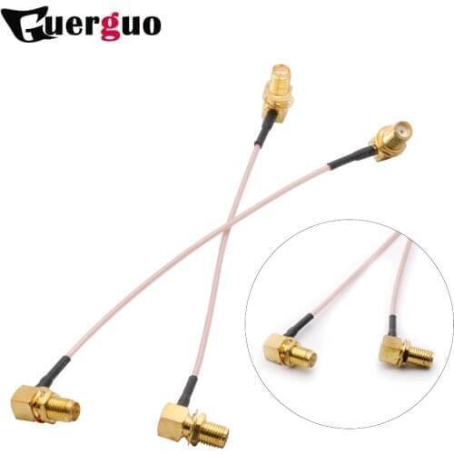 Customized RF Coaxial Right Angle SMA Female to Female RG178 Coaxial Pigtail Cable Assembly SMA RF Connector Extension Cable