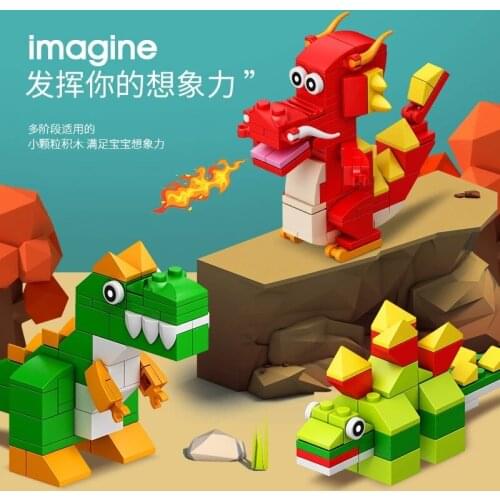 500 Pcs Animal Model Building Blocks Diy Bricks Childrens Educational Toys Gift for Birthday