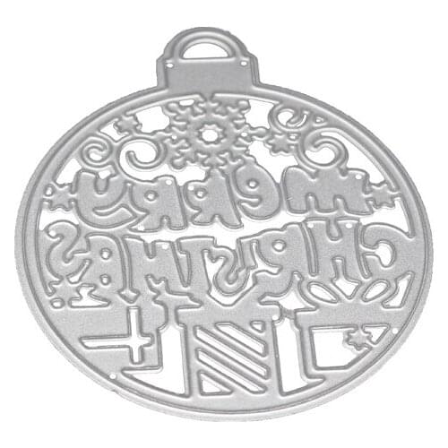 Merry Christmas Round Pendant Metal Cutting Dies Scrapbooking Stencil for Album Paper DIY Gift Card Decor Embossing New 2020