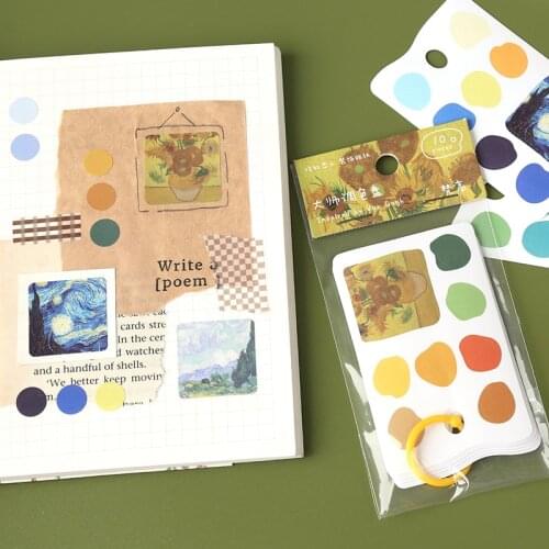 Master palette Bullet Journal Decorative Stationery Van Gogh dot Stickers set Scrapbooking DIY Diary Album Stick Lable