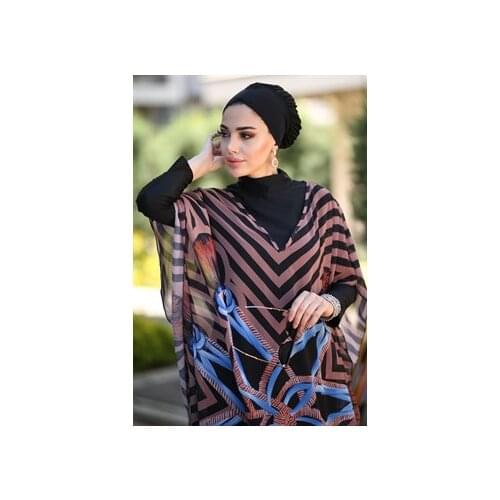 Muslim Swimwear Hijab Swimwear With Pattern On the Single Robe Pareo Star Rope