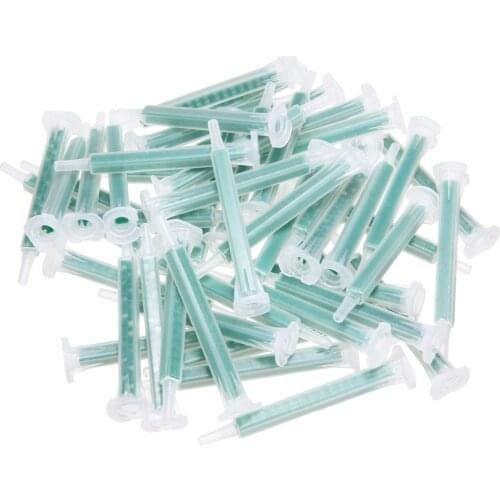 50Pcs Plastic Resin Static Mixer Nozzle F6-16 Mixing Nozzles Set 83mm Length For DuoPack Epoxies