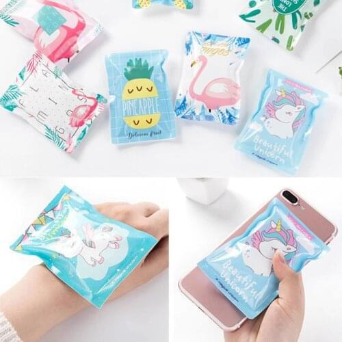 Creative Cartoon Portable Mini Reusable Ice Pack Cold Gel Insulated Cooler Bag