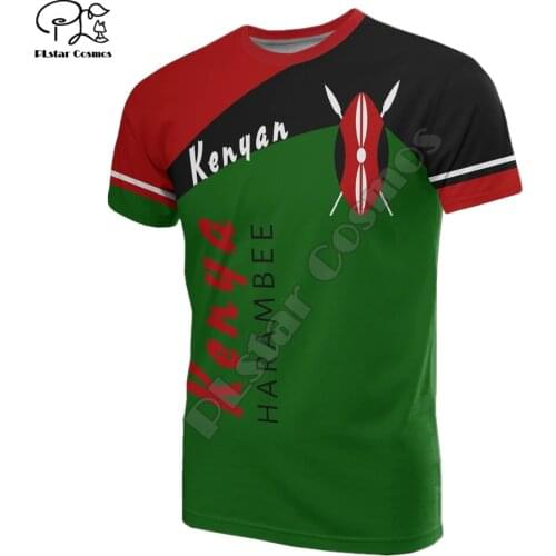 PLstar Cosmos 3DPrint Kenya National Culture Harajuku Newfashion Streetwear Native Unisex Funny T-shirts Short Sleeves Style-1