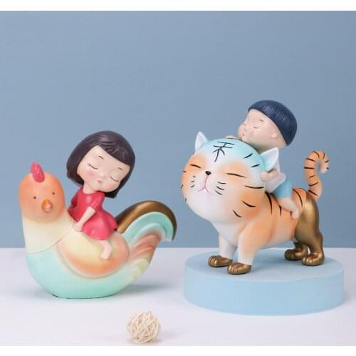 Zodiac Resin Gift Rat Ox Tiger Rabbit Dragon Snake Horse Sheep Monkey Chicken Dog Pig Living Room Desktop Decoration