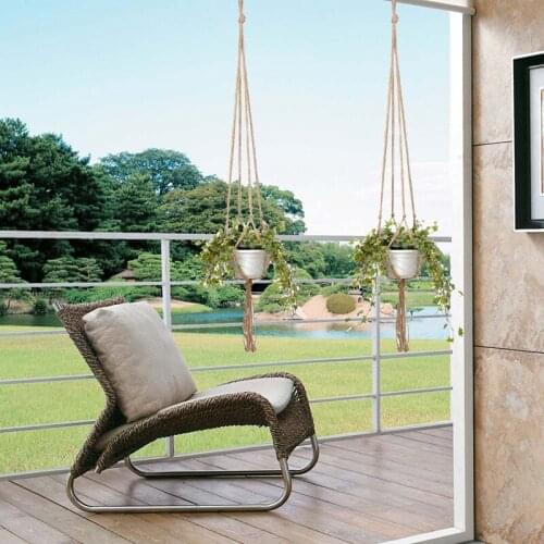 Indoor Outdoor Hanging Planter Basket Flower Pot Holder Cotton Rope 4 Legs Suitable Macrame Plant Hanger