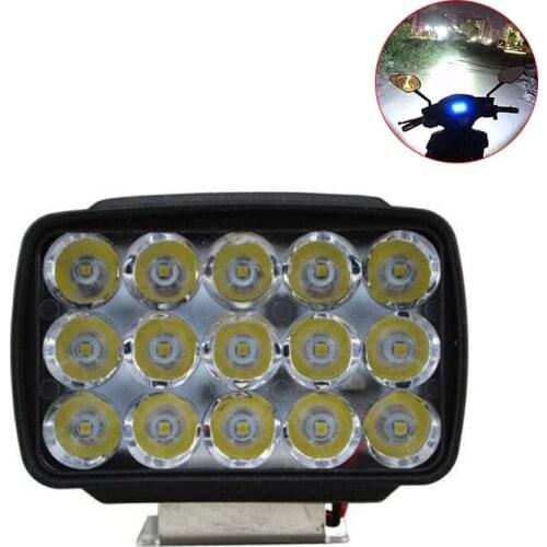 12V New Motorcycle Headlight Spot Light 15 LED 1500LM For Motorcycles Motos ATV UTV Scooter Lighting
