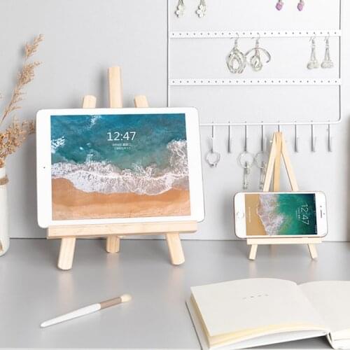 Foldable Desktop Wooden Holder IPad Mobile Phone Tablet Stand Holder Mini Easel