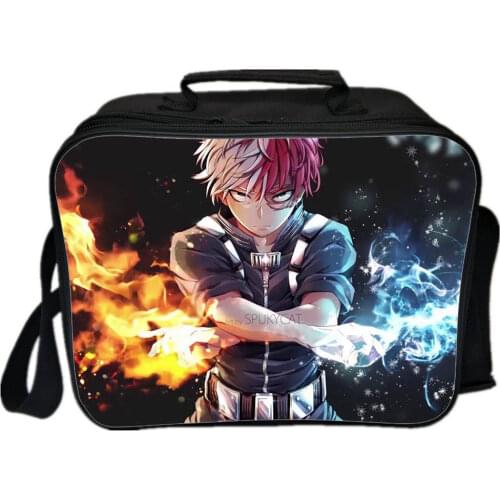 My Hero Academia Lunch Bag Anime Lzuku Midoriya Print Elementary School Brings Meal Bags Boy Girl Lunch Box Student Handbag