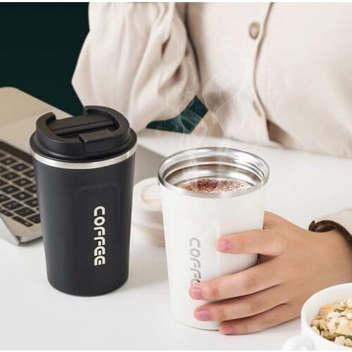 Double Walled 304 Stainless Steel Coffee Thermos Mug Thermos Flask Travel Driving Thermal Cup Thermosmug Water Bottle For Gifts