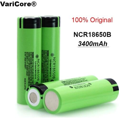 VariCore New Original NCR18650B 18650 li-ion rechargeable battery 3400 mAh 3.7 V for mobile power flashlight batteries