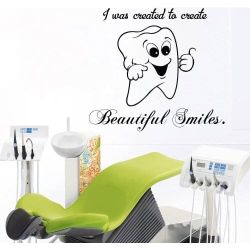 Dental Clinic vinyl Wall Decal Dentist Wall Art Stickers Dental Wall Stickers Teeth clinic Removable Tooth Decor decals G582