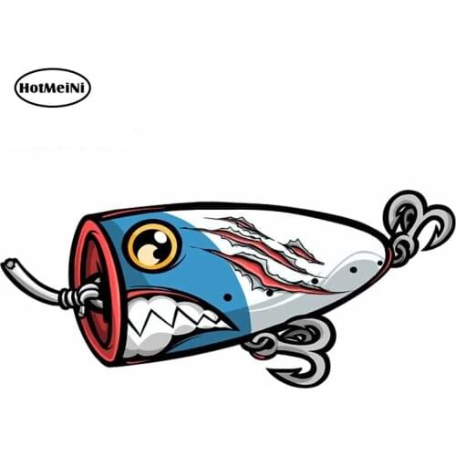 HotMeiNi 13cm x 5.9cm for Fishing Lure Vinyl Car Stickers Waterproof Scratch-proof Custom Printing Window 3D JDM VAN Decal