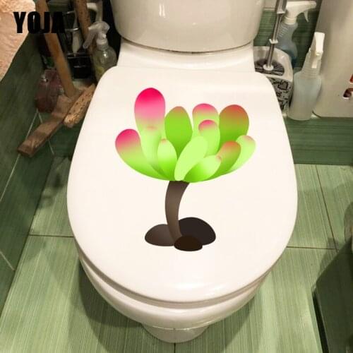 YOJA 19.6X22.6CM Cute Cartoon Fleshy Childern Bedroom Wall Decor Decal Fashion Toilet Sticker T1-1418