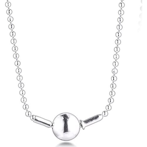 100% 925 Sterling-Silver-Jewelry Essence Collection Beaded Necklaces Pendants Free Shipping