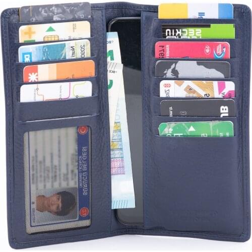 100% Genuine Turkish Leather Cow Leather ID Card Holder Candy Color Bank Credit Card Gift Box Multi Slot Slim Card Case