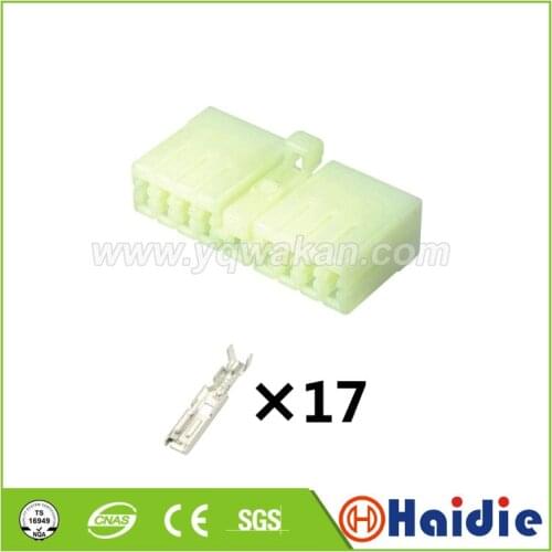 2sets auto 17pin plastic housing plug 17p wire electric cable connector 172500-1
