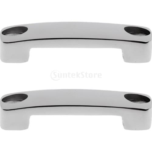 2Pcs High Polished 316 Stainless Steel Marine Boat Yacht Lock Deck Fitting Eye Strap Loop Tie Down Hardware Accessories