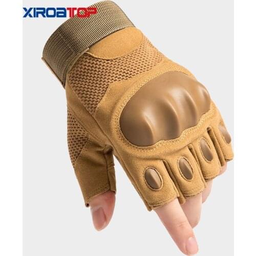 2021 Men Women Outdoor Tactical Gloves Airsoft Half Finger Hiking Gloves Military Combat Cycling Bike Gloves Protective Gear