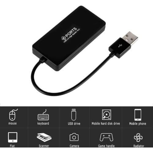 4 Port USB 2.0 Hub Splitter Adapter Converter Cable Wire Cord for PC Laptops Notebook Computer Full Speed 480Mbps High Quality