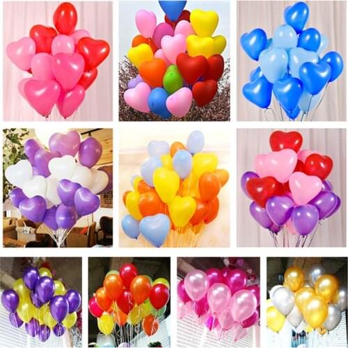 5pcs White Heart Latex Balloons First Birthday Boy Girl Party Baby Shower Balloons Wedding Favors And Gifts Decoration Air Balls