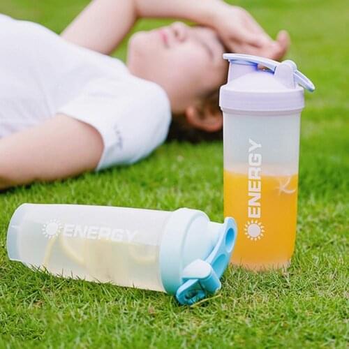 500ml Shaker Bottle with Stirring Ball Leakproof Effortlessly Protein Mixes Water Cup for Fitness Outdoor Portable Water Bottle