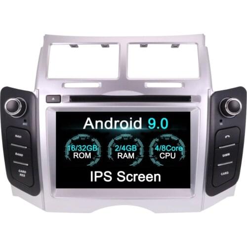 Android 9.0 Car DVD Stereo Multimedia Headunit for TOYOTA YARIS 2005-2011 Auto PC Radio GPS Navigation Video Audio 4G RAM 32G