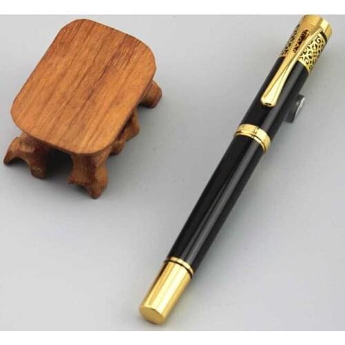 DKW black fountain pen High quality metal pens birthday gift boyfriend present luxury caneta with 5pcs ink sac 112