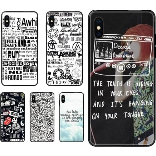 For Huawei Honor Play V10 View Mate 10 20 20X 30 Lite Pro Y3 Y5 Y9 Nova 3 3i Pro Paramore Lyrics Quotes JR Tpu Black Soft Shell