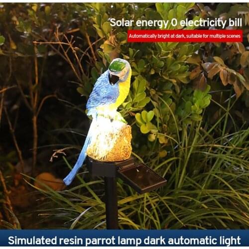 Parrot Solar Light Outdoor Waterproof Garden Lawn Plug Landscape Light Garden Decoration Resin New Modern Courtyard, Lawn Ip65
