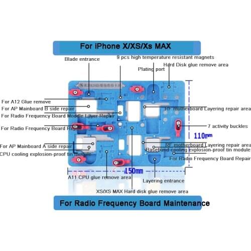 K20 For iPhone X/XS/XS MAX Motherboard Fixture Eplosion-proof Cooling Tin Platform Circuit Board PCB Holder Jig