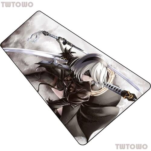 Nier Mousepad 900x400x2mm Thickess Computer Mouse Mat Gamer Gamepad Gamer Locked Edge Gaming Mousemat Desk Pad Office Padmouse