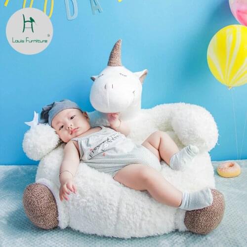 Louis Fashion Childrens Sofas Nordic Cartoon Unicorn Slacker Cushion Baby Simple Modern