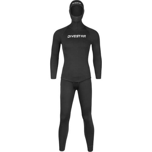3MM Two Pieces Scuba Neoprene Surfing Wetsuit Men Long-sleeved Snokeling Spearfishing Swimming Diving Suit Jumpsuit Equipment