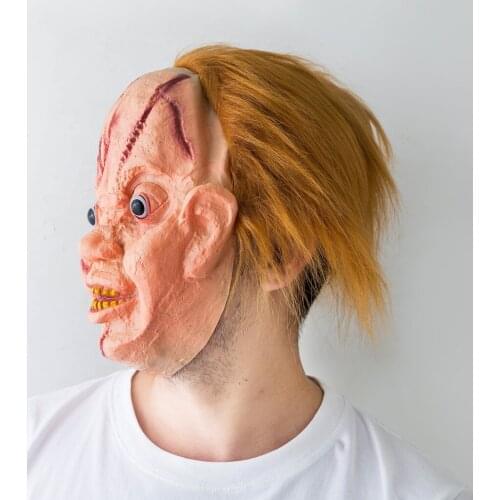 2021 New Halloween Mask Masquerade New Horror Skull Face Mask Silicone Horror Ghost Mask Festive Party Cosply Decorations