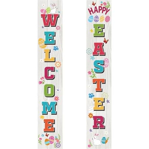 Easter Porch Sign St Patricks Day Decorations Couplet Flag Hanging Yard Lawn Outdoor Suitable For Doors And Windows Party Banner