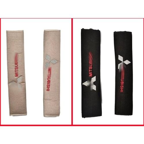 Mitsubishe Belt Pad 2 Pieces-Fabric-Embroidery