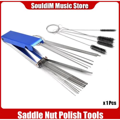 Portable DIY Guitar Repair Tools Box Guitar Nut Slotting File Saw Rods Slot Filing Set Luthier Replacement Guitarra Accessories