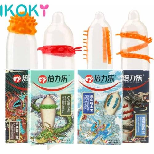 3PCS/lot Dotted Condom High Sensation Class Female G-spot Vaginal Stimulation Multi Kind Safety Contraception Sex toy Adult toy