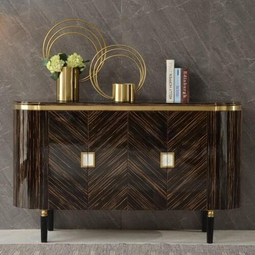 GY Simple Entrance Cabinet Affordable Luxury Style Living Room Entrance Shoe Cabinet Integrated Solid Wood Partition Decoration