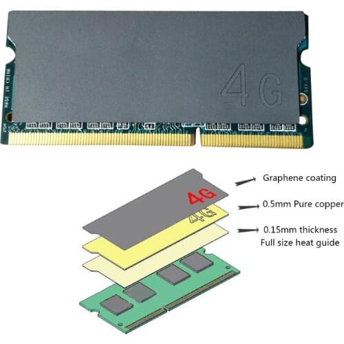 YYDS Pure Copper Plated Graphene Notebook Gaming Laptop Memory Heatsink Cooling Vest Radiator Memory Cooler Heat Sink DDR4