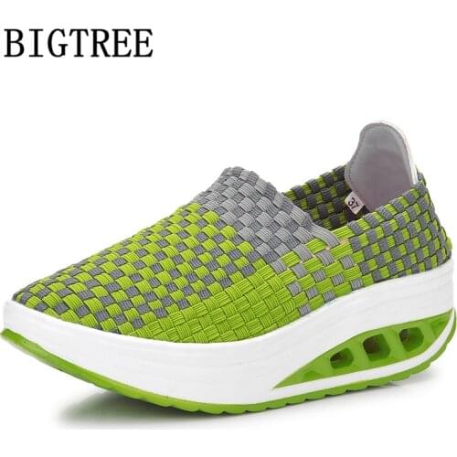 Womens Platform Sneakers Casual Shoes Women Wedge Sneakers Vulcanized Shoes Brand Braid Wedges Shoes For Women Designer Sneakers