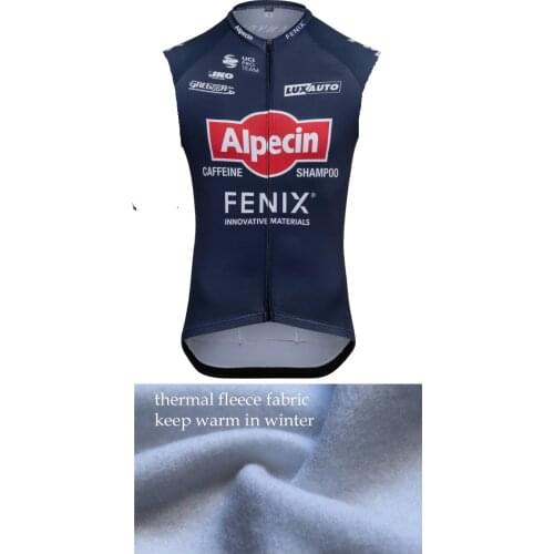 WINTER FLEECE THERMAL 2021 ALPECIN FENIX TEAM ONLY SLEEVLESS VEST CYCLING JERSEY WEAR ROPA CICLISMO SIZE XS-4XL