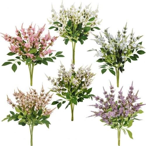 1Pc Romantic Artificial Lavender Flower Simulation Plant Home Wedding Decoration