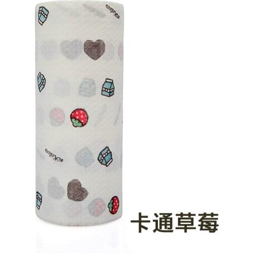 2021 Lazy rag non-stick oil printing kitchen non-woven cloth wet and dry household disposable non-woven cloth cloth