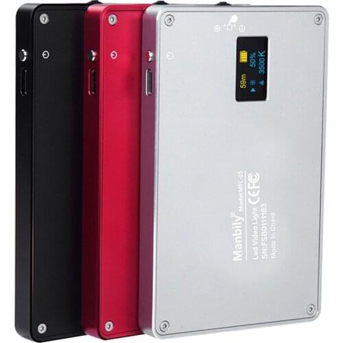 3 Colors Manbily 8W Fill Light Selfie Camera Led Lamp with Magnetic USB Color Temperature Changing for Live Show Taking Pictures