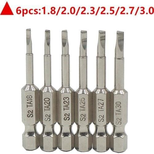 6pcs 5pcs 50mm Triangle Magnetic Bits Screwdriver Bits S2 Steel 1/4 inch Hex Screwdriver Bit Set DIY Hand Tools